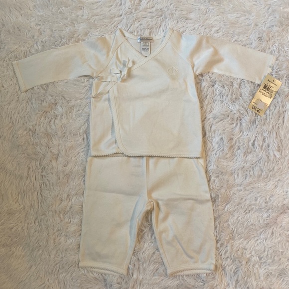 Ralph Lauren Other - Ralph Lauren Baby Two Piece Outfit in Off White Size 6M NWT